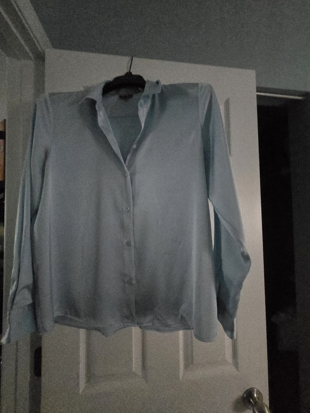 Light Blue Vince Camuto Women's Button-Up Blouse